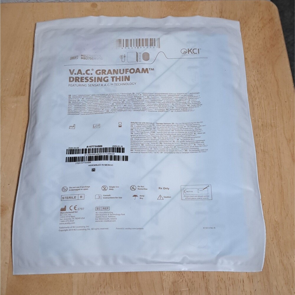 KCI V.A.C. VAC Granufoam Dressing Thin Large M8275081